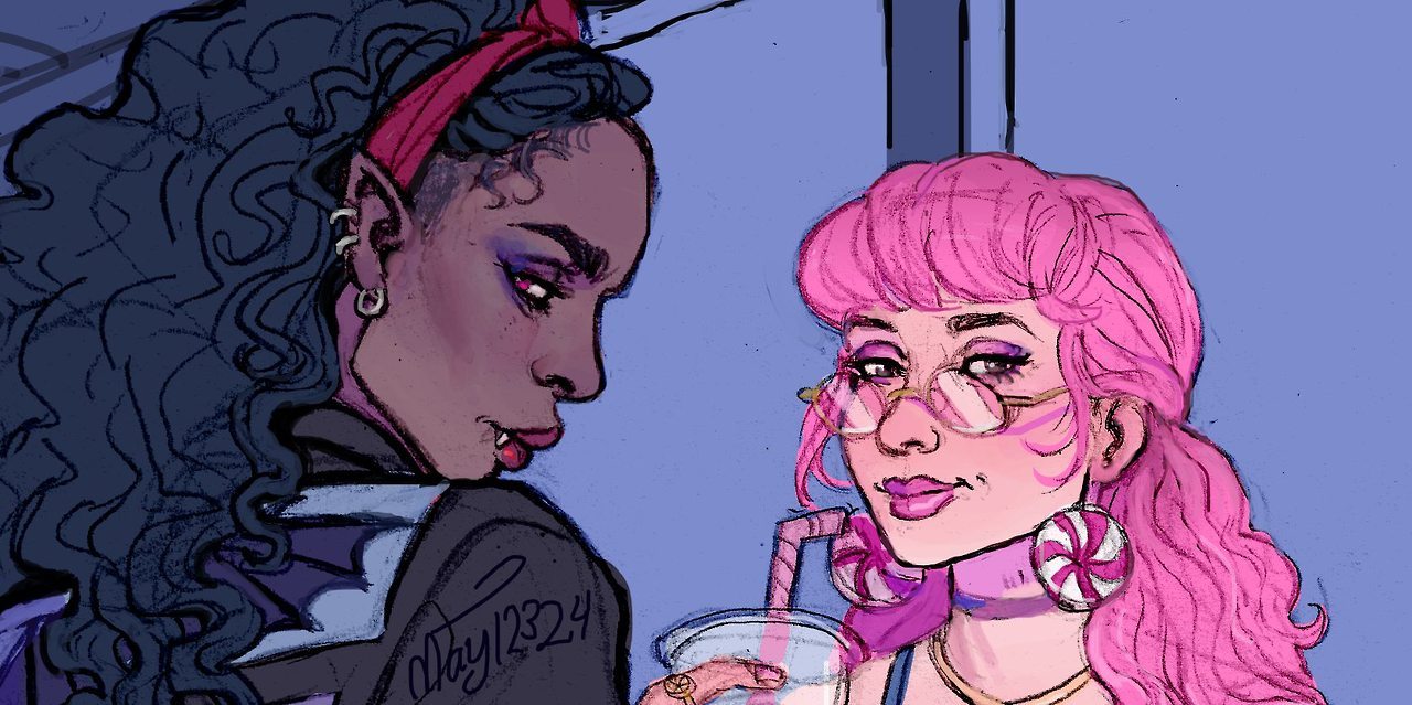 may12324: Marceline and Princess Bubblegum. With some sneaky song lyrics messily