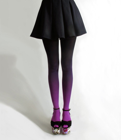culturenlifestyle:Handmade Ombre Tights by Tiffany Ju In the midsts of a midlife crisis, no form of 
