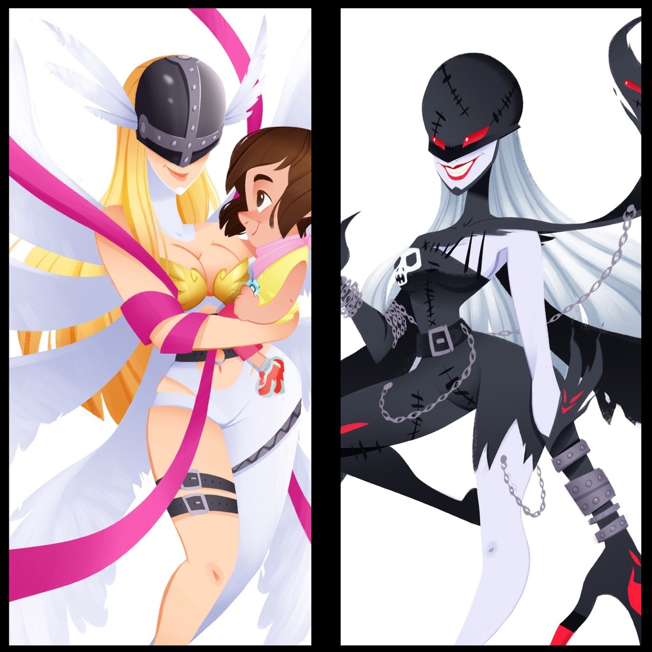 My two Favorite Digimons of all time are part of my Ladies Project! Angewomon amd