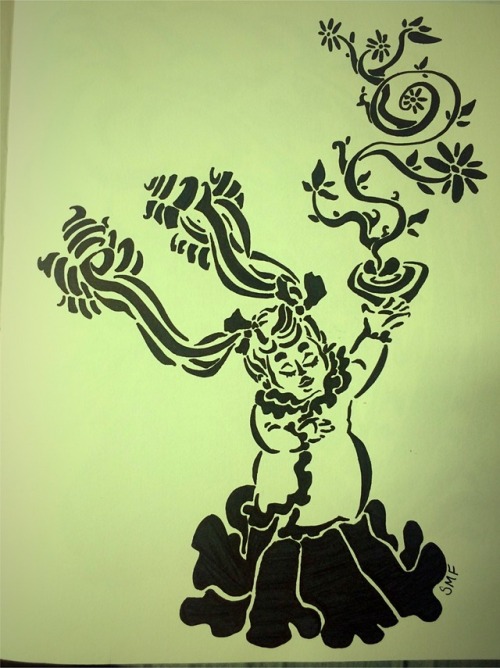A sketchbook series of opera-singing, elemental magic girls.  Because I felt like it.