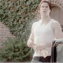 justinfolay:  Sexual orientation: Damon in a white tank top. 