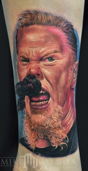 Porn photo James Hetfield tattoo by Mike Devries