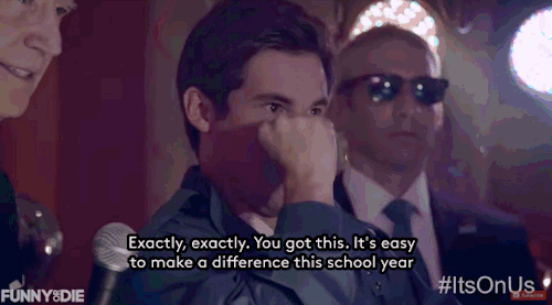 harrenhalsghosts:   littledeconstruction:  refinery29:  Joe Biden crashed a college party in this new #ItsOnUs PSA explaining why sexual assault is *everyone’s* problem Could vice president (and part-time TV actor) Joe Biden sneak into a college party