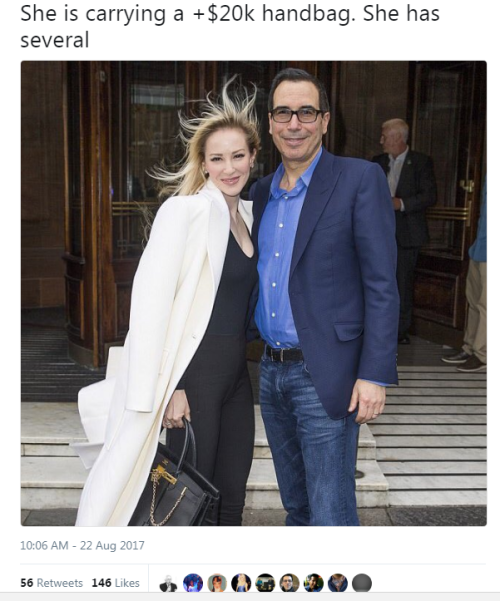 thetrippytrip: Louise Linton gets what she deserves on Twitter.Thanks Working Families Party twitter account for making this post. The thread is amazing.‘I apologise for my post on social media yesterday as well as my response. It was inappropriate