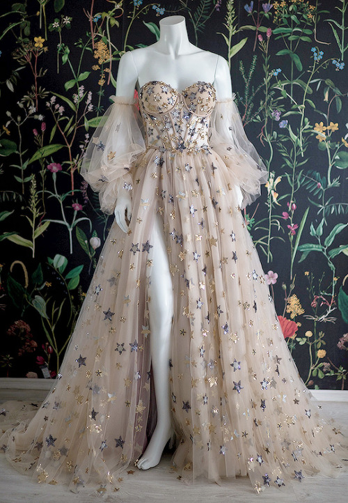 evermore-fashion:Chotronette ‘Aurora Borealis’ & ‘Celestial’ Haute Couture Gowns