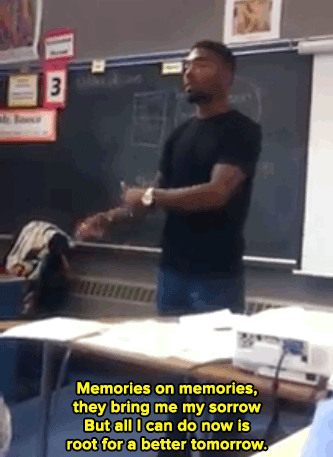 micdotcom:  micdotcom:  Watch: Best substitute teach ever performs jaw-dropping