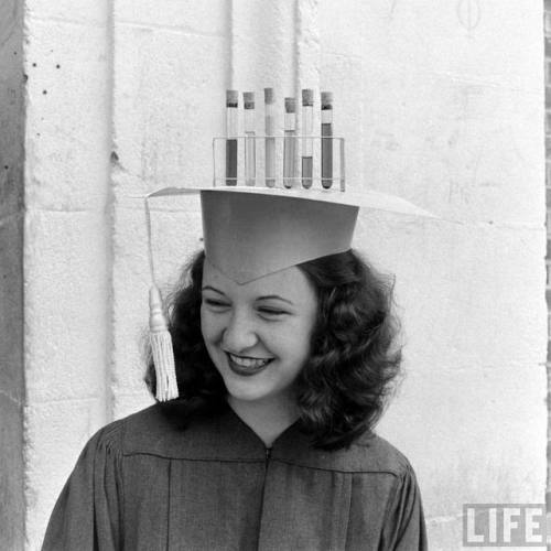 Customized mortarboard for high school graduation(Martha Holmes. 1947)