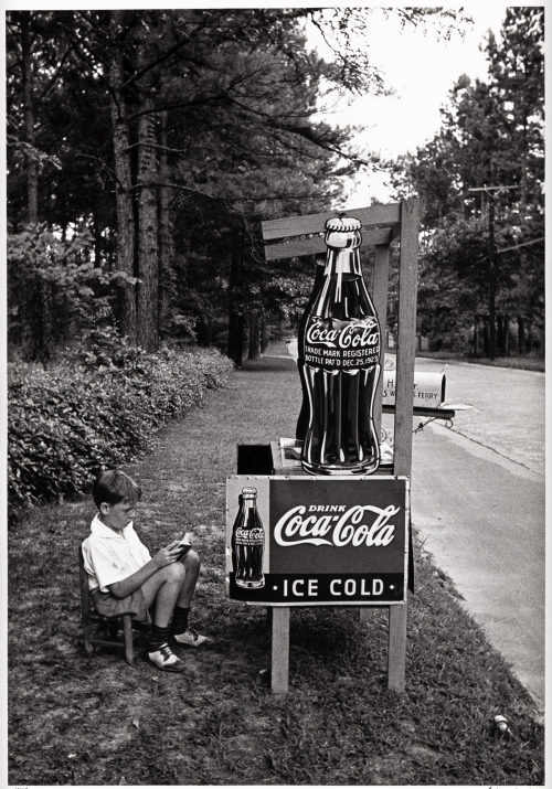 Little Boy Selling Coca-Cola at Roadside, Atlanta, Georgia, 1936.  Alfred Eisenstaedt. Silver print.