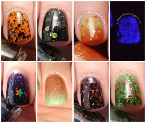 avocadogrrl:  queensaucyofthemermaids:  spellboundnails:  You can now pre-order my Halloween Collections until 9/27. This includes the full Halloween 2013 Collection (pictured) as well as the broken up Hocus Pocus Collection (Amok, Superstitious, Firefly