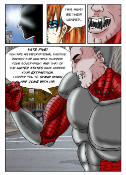 Kate Five vs Symbiote comic Pages 181 &amp; 182