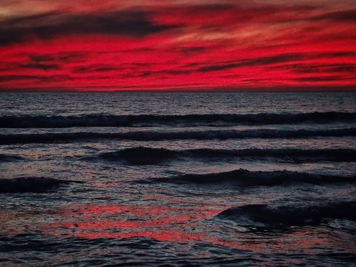 Red wave#lithuania #nature #natural #wild #sea #balticsea #seaside #waves #wave #evening #sunset #su