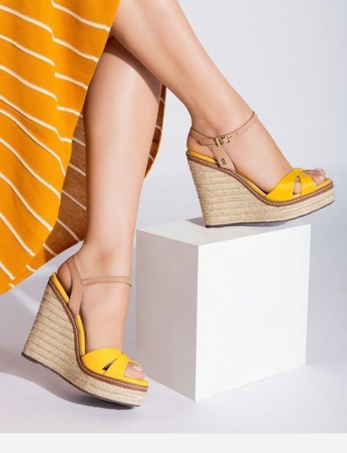 hottest-shoes:60 Summer Wedges Sandals To Look Cool #shoes #footwear #womenshoes #heels