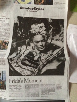 kahlo-kid:  suhneee:  Guess who was in the paper kahlo-kid your mom!  that’s such a great photo of her!! so happy to see some Frida love☺️💖🌿