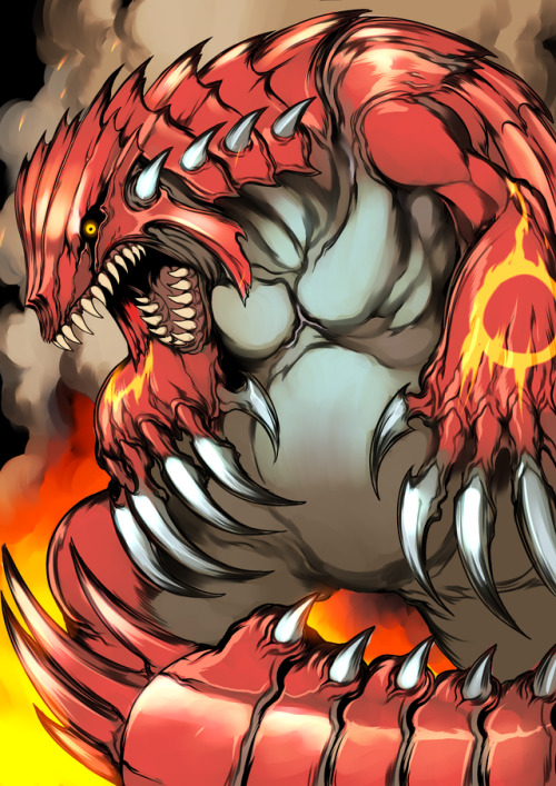 witnesstheabsurd:Groudon has appeared in mythology as the creator of the land. It sleeps in magma un
