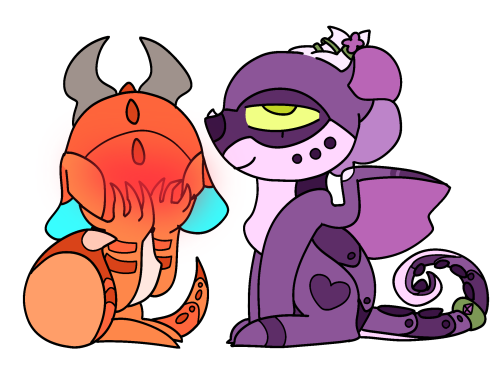 Idk Why But I Feel Like Peril Is Definitely The More Flustered One. Siamang Would Have The Rainwing Blank