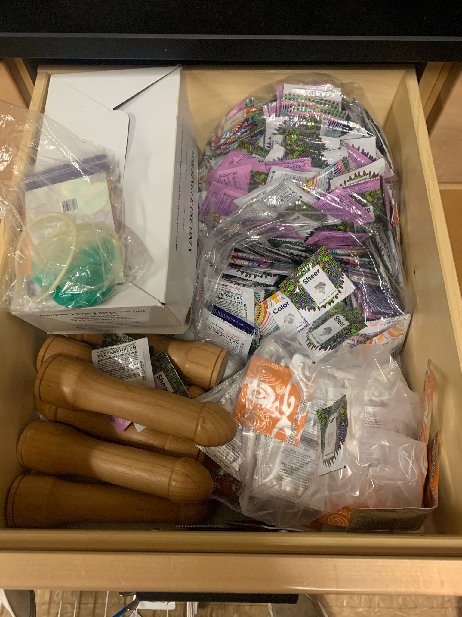 kroseteaches:kroseteaches:kroseteaches:Today, on this fateful day in sex ed, I have to teach 25 9th graders how to put condoms on wooden dicks without losing my composure. Wish me luck lmaoNow to find a way to discreetly transport this entire drawer to