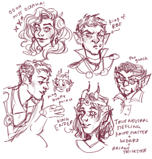 i’ve been playing pathfinder: kingmaker nonstop for like a week now so here are some doodles featuri