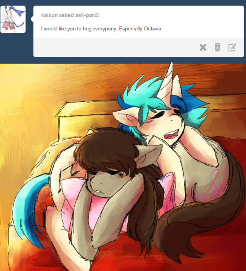 ask-pon3:  “She said she had a nightmare, and proceeded to sleep with me in my bed.”  D'aww~! <333