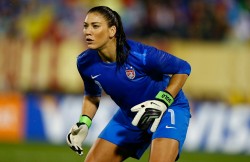 stolenpicsonly2:  Hope Solo, USA Goalkeeper, leaked icloud pics   I wish I could work her goal box some. Looks great. Man bet her defense is on point.