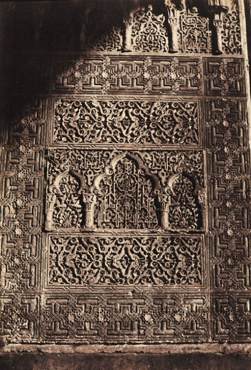 Alphonse De Launay,  Detail of the Alhambra, Granada, Spain, 1854.