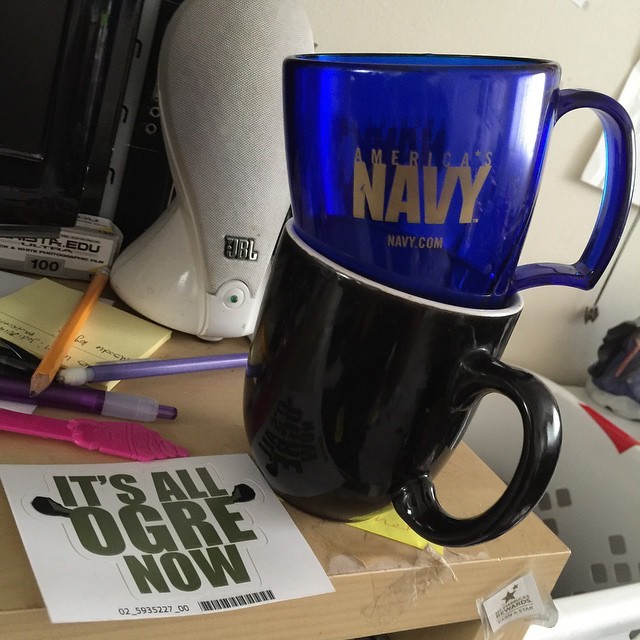 In case anyone was wondering how much coffee I drink. There was a third mug in this