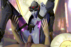 cawneil: Lousy Widowmaker getting carried as usual ;^)  Decided to make something faster than usual. This pose was a bitch to animate but it turned out decently IMO. Might try to make something with D.va next, or something not-Overwatch again. MP4: 1080p: