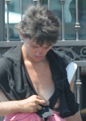 Well she was sporting some nipple.