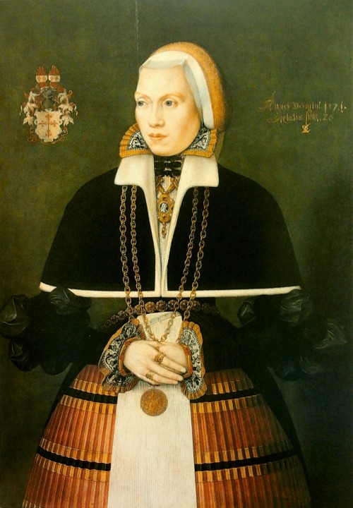 Portrait of Dorothea von Vechelde née von Brotizem by Ludger tom Ring the Younger,  1571