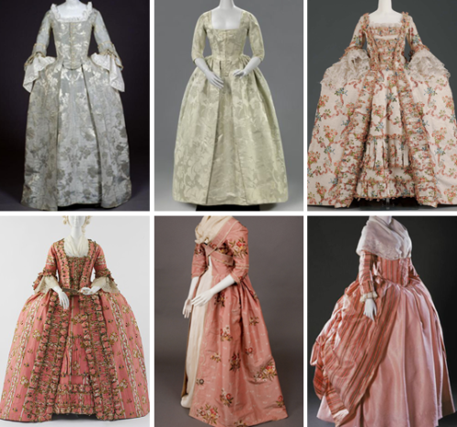 peremadeleine:a rainbow of eighteenth-century dresses & gowns