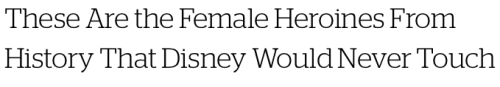 micdotcom:  DreamWorks animator imagines the “Rejected Princesses” Hollywood would never touch   While fans have taken to creating their own “racebent” versions of classic Disney characters, the question still remains: Given how many great female