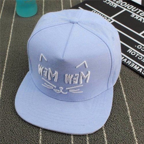 love-chicnew-fashion: Cute Cat Face Letter Hip Hop Cap Flash Deal up to 60% off!