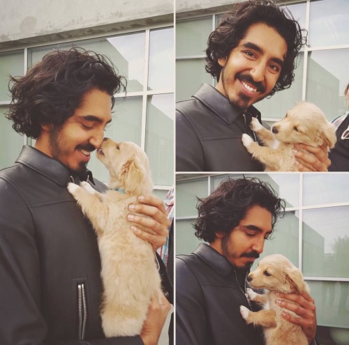 andreii-tarkovsky: i’m the dog nbd, just Dev Patel hanging with a puppy aka THE CUTEST THING YOU WIL