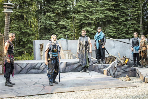 Macbeth performed on the Fairbanks campus by the Fairbanks Shakespeare Theatre. July 2019.