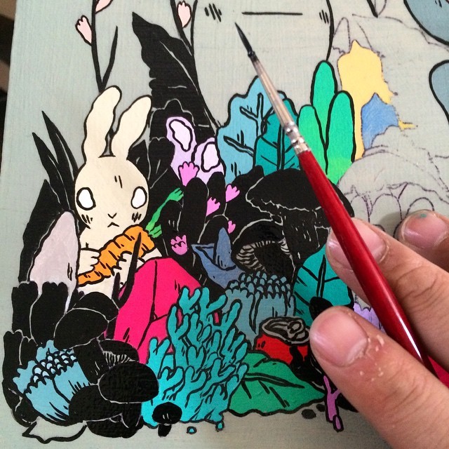 dethpsun:  Painting is time consuming. I think I was using too many colors so I decided