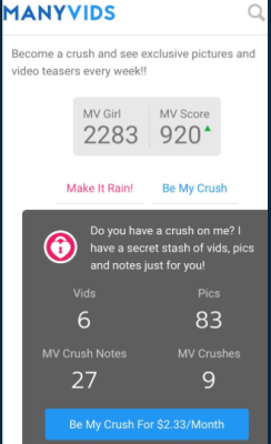 theserenitykay:  theserenitykay:  theserenitykay:   Become an MV crush &amp; receive pictures &amp; video teasers every week or more not posted anywhere else!  there are now 10 videos, 114 pics, 41 notes and 14 crushes!!! Can i get one more to make an