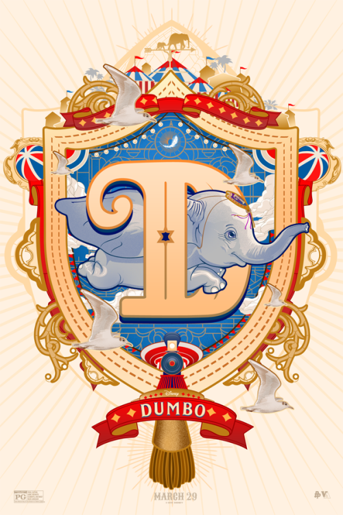 Official Dumbo Artworks commissioned by disney under Poster Posse.