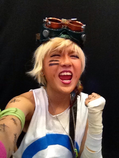foxrots:  a collection of selfies taken as Tank Girl from yesterday (the captions