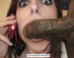 suburbanwife:  My husband always wonders why I’m always out of breath when he calls me and why I always seem to be “eating” when he checks up on me during “girls night out”.  I get a thrill making the clueless cuck listen to me sucking a big