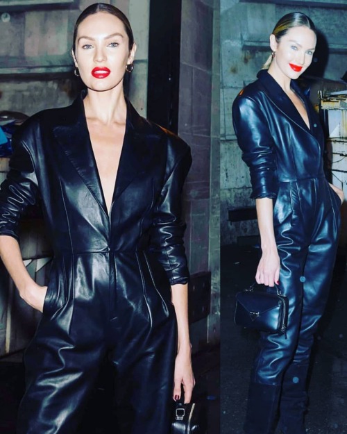 #leatherjumpsuit | What do you think of @angelcandices her black leather jumpsuit she wore at the @o
