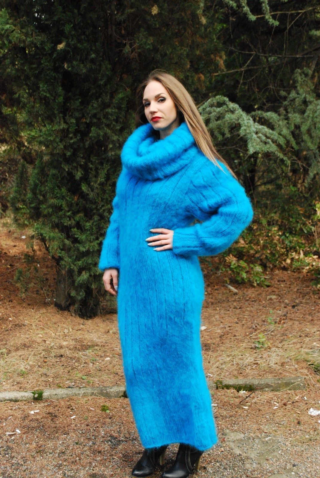 Mohair-Heaven — Blue Robe Sweater