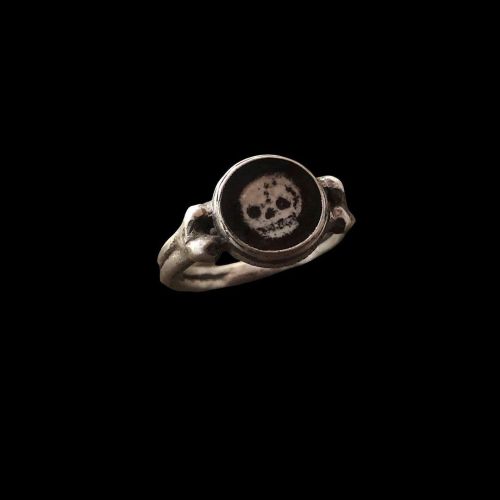 -Enamelled Skull Ring-  **Available, For price, please DM or visit my website** Entirely hand fabric