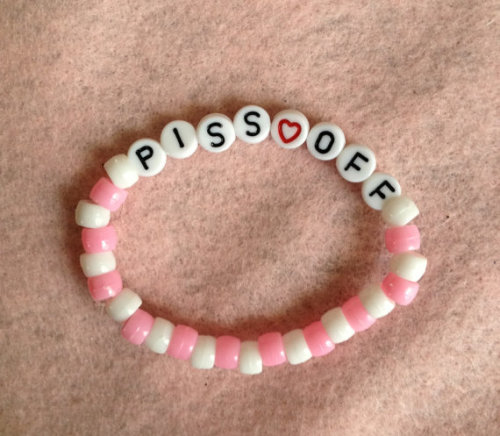 piss off bracelet! buy here: etsy.com/shop/RadicalGirls