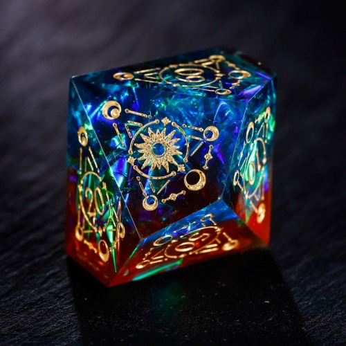 duchenegamergirl:sosuperawesome: Astrology Style Dice SetsCrystal Maggie on Etsy Omg these are GORG