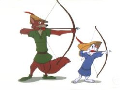 This is the &ldquo;Target Practice&rdquo; sericel released by Disney for collectors (a sericel isn&rsquo;t an original production cel from the film itself, but a limited edition issued from the original animation art). Several of my fellow Robin Hood