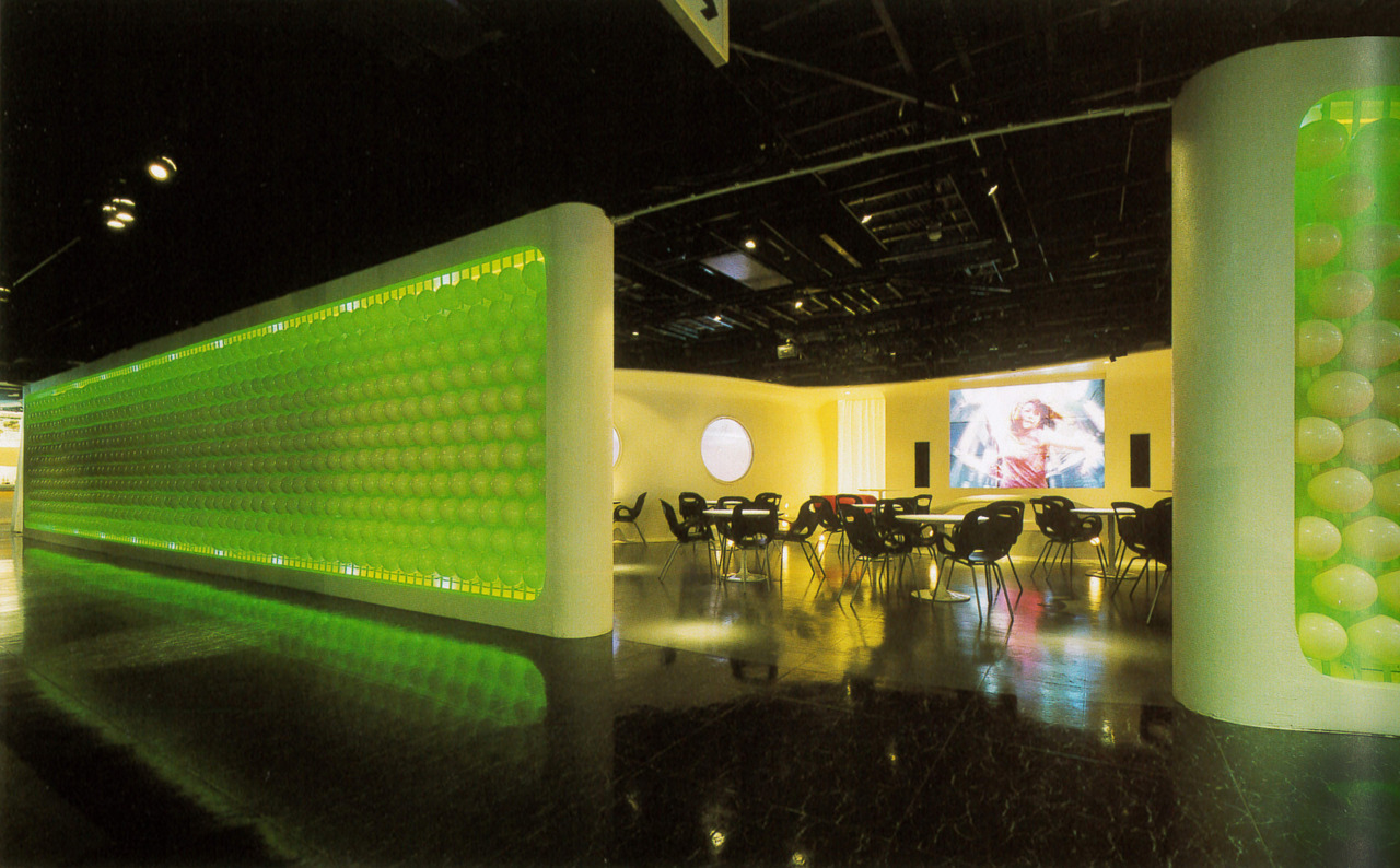 y2kaestheticinstitute:  J-POP Cafe Odaiba - FANTASTIC DESIGN WORKS (Katsunori Suzuki)
