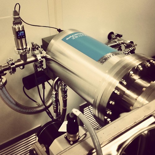 Cryopump on a sputter system.Cryopumps are a common type of high vacuum pump. They operate by conden