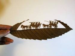 10 Yes It’s A Leaf! From the collection, handmade leaf cut Art by Omid Asadi