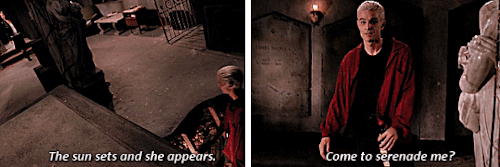 raggeddypond:Buffy the Vampire Slayer → Buffy barging into Spike’s crypt (updated)