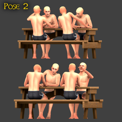 New posepack: Picnic Table pose requestI’m going to stop numbering my requests and only number posep