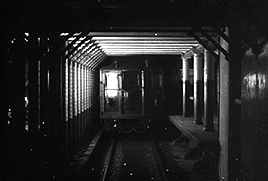deforest:  Interior N.Y. Subway, 14th Street to 42nd Street (1905)by G. W. “Billy” Bitzer for American Mutoscope and Biograph Co. “Filming just seven months after the New York subway system opened, cameraman Bitzer captures a unique tracking shot